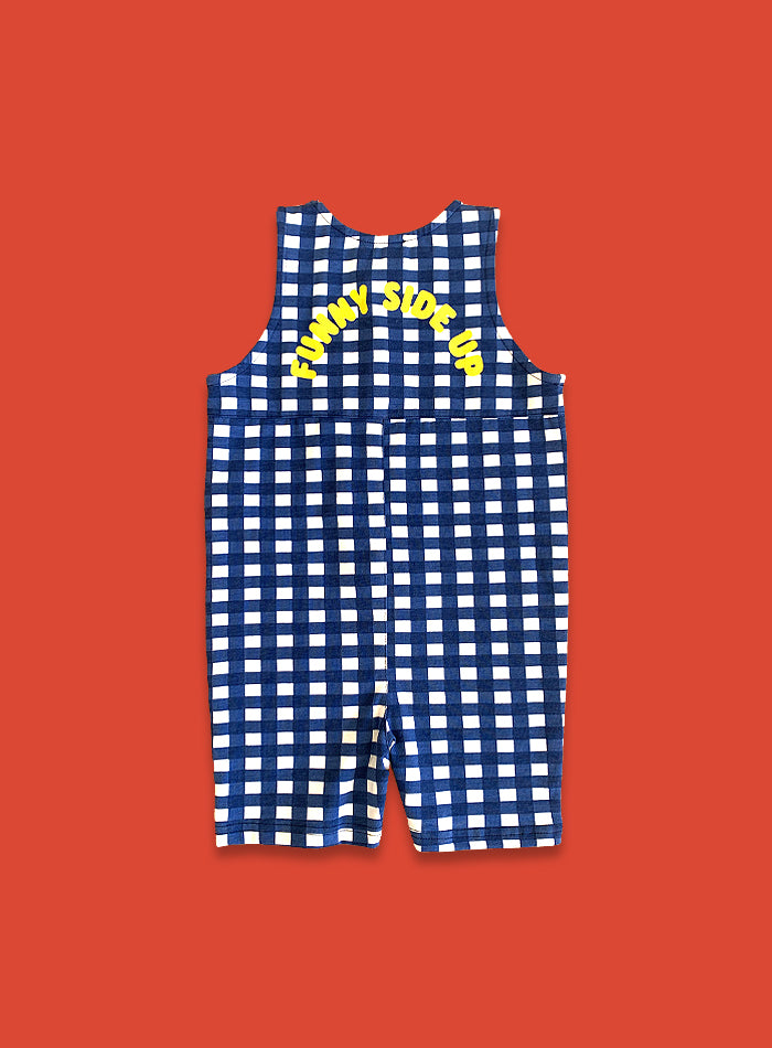 Funny-Side-Up Gingham Playsuit